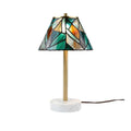 Design Tafellamp van Glas en Messing met Marmeren Basis