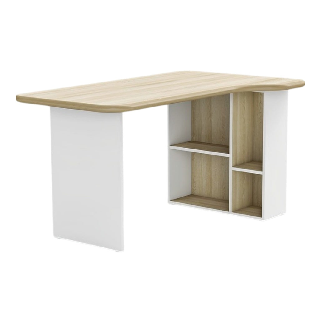 Moderne bureau met open opbergruimte